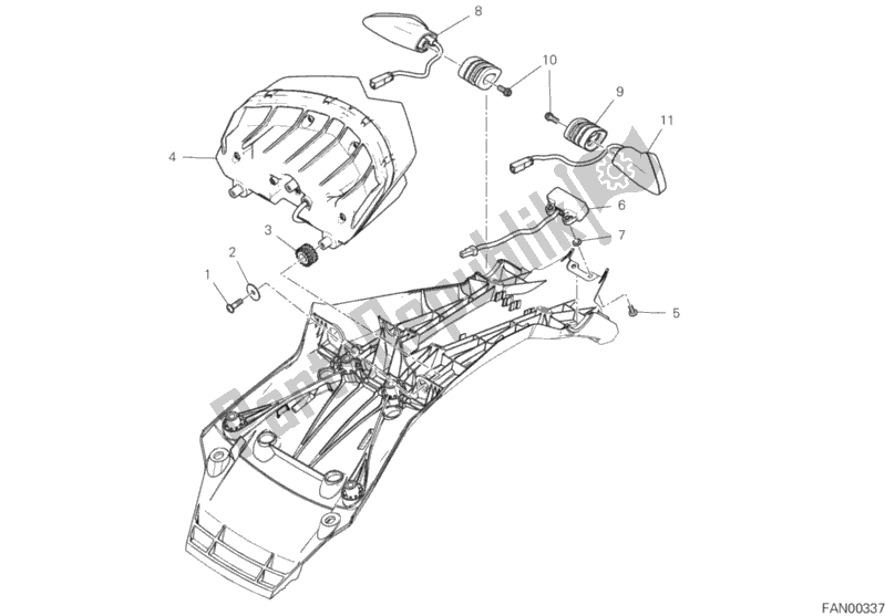 Todas las partes para Luz De La Cola de Ducati Multistrada 1260 ABS 2019
